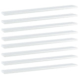 Wandschappen 40X20X1,5 Cm Bewerkt Hout Hoogglans Wit