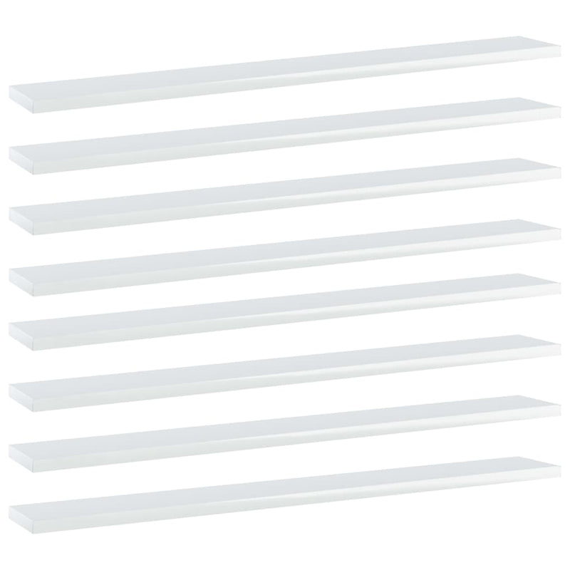 Wandschappen 40X20X1,5 Cm Bewerkt Hout Hoogglans Wit