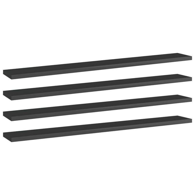 Wandschappen 40X50X1,5 Cm Bewerkt Hout Hoogglans Zwart
