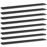 Wandschappen 40X50X1,5 Cm Bewerkt Hout Hoogglans Zwart