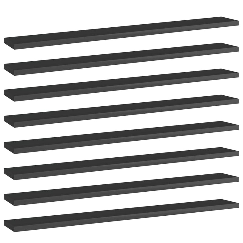 Wandschappen 40X50X1,5 Cm Bewerkt Hout Hoogglans Zwart