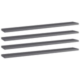 Wandschappen 40X30X1,5 Cm Bewerkt Hout Hoogglans Grijs