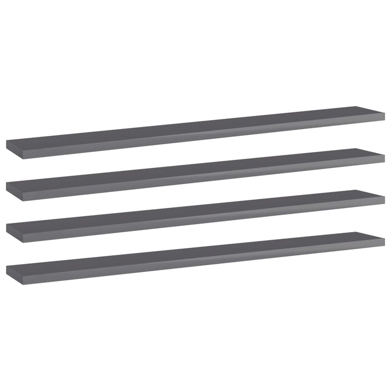 Wandschappen 40X30X1,5 Cm Bewerkt Hout Hoogglans Grijs