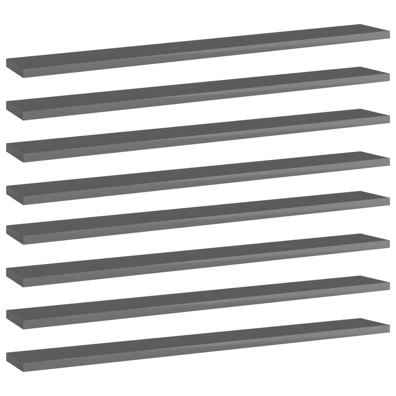 Wandschappen 40X30X1,5 Cm Bewerkt Hout Hoogglans Grijs
