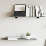 Wandschappen 40X10X1,5 Cm Bewerkt Hout Betongrijs