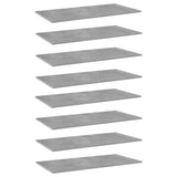 Wandschappen 40X10X1,5 Cm Bewerkt Hout Betongrijs