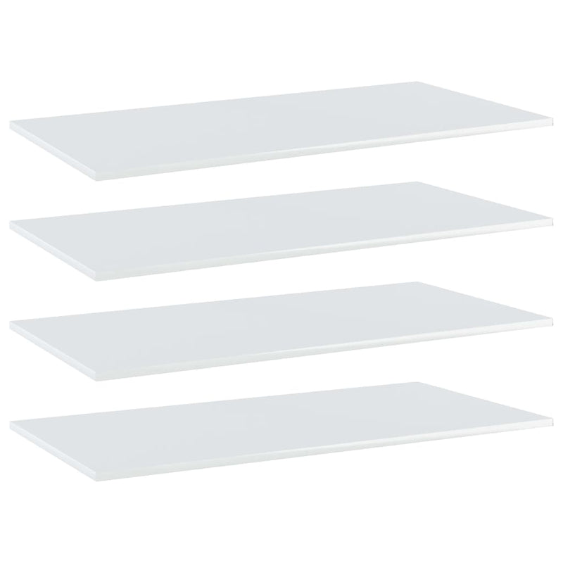 Wandschappen 40X20X1,5 Cm Bewerkt Hout Hoogglans Wit