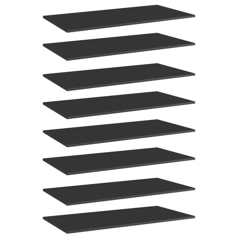 Wandschappen 40X50X1,5 Cm Bewerkt Hout Hoogglans Zwart