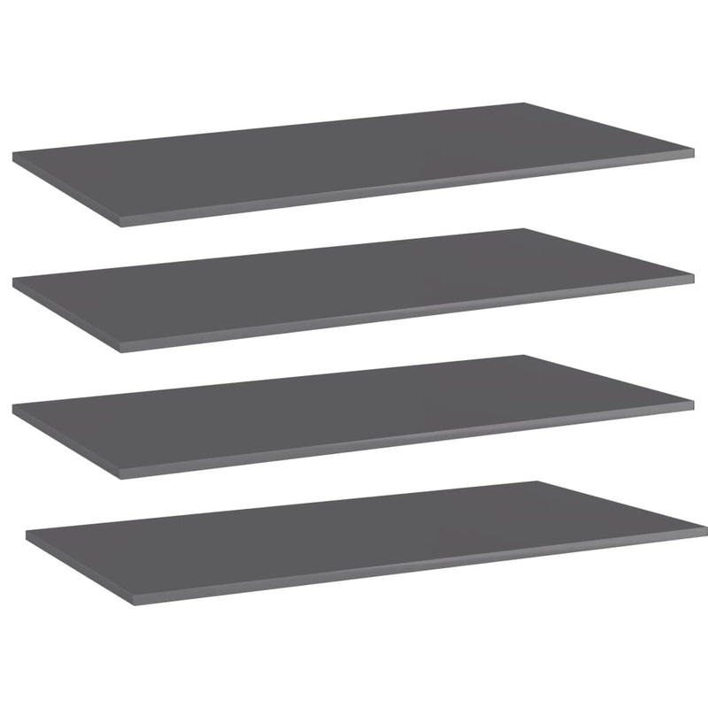 Wandschappen 40X30X1,5 Cm Bewerkt Hout Hoogglans Grijs
