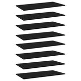 Wandschappen 40X10X1,5 Cm Bewerkt Hout Zwart