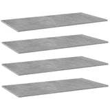 Wandschappen 40X10X1,5 Cm Bewerkt Hout Betongrijs