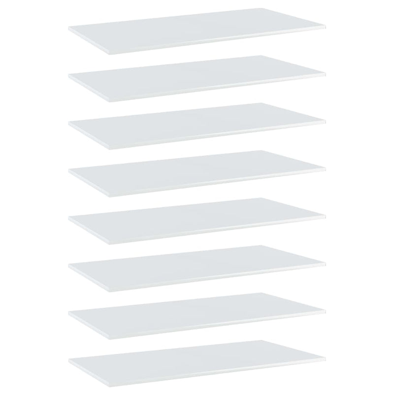 Wandschappen 40X20X1,5 Cm Bewerkt Hout Hoogglans Wit