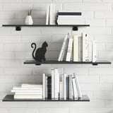 Wandschappen 40X30X1,5 Cm Bewerkt Hout Hoogglans Grijs