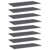 Wandschappen 40X30X1,5 Cm Bewerkt Hout Hoogglans Grijs