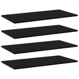 Wandschappen 40X10X1,5 Cm Bewerkt Hout Zwart