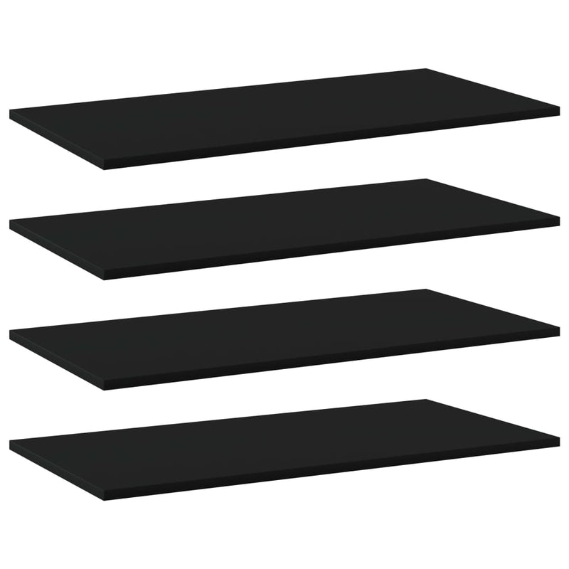 Wandschappen 40X10X1,5 Cm Bewerkt Hout Zwart