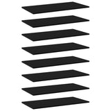 Wandschappen 40X10X1,5 Cm Bewerkt Hout Zwart