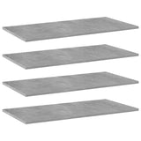 Wandschappen 40X10X1,5 Cm Bewerkt Hout Betongrijs