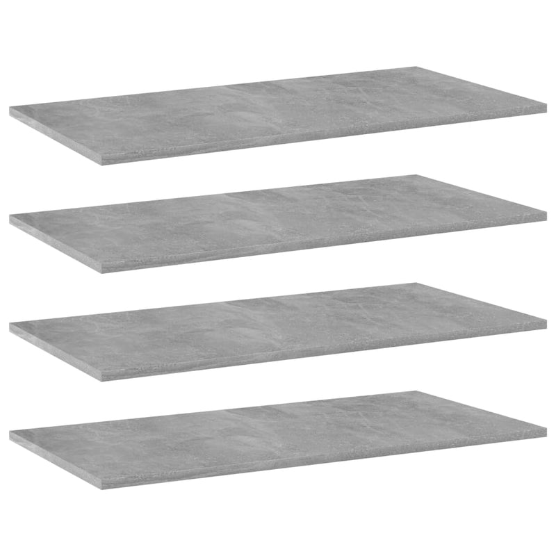 Wandschappen 40X10X1,5 Cm Bewerkt Hout Betongrijs
