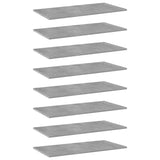 Wandschappen 40X10X1,5 Cm Bewerkt Hout Betongrijs
