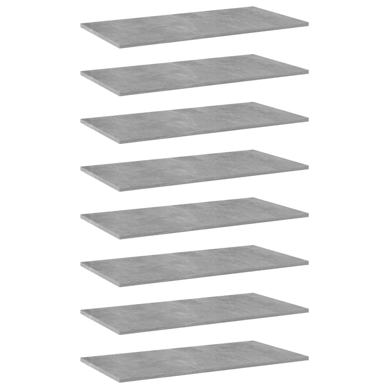 Wandschappen 40X10X1,5 Cm Bewerkt Hout Betongrijs