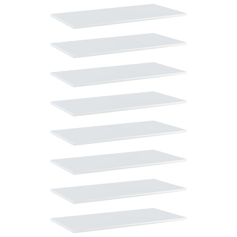 Wandschappen 40X20X1,5 Cm Bewerkt Hout Hoogglans Wit