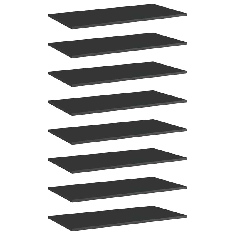 Wandschappen 40X50X1,5 Cm Bewerkt Hout Hoogglans Zwart