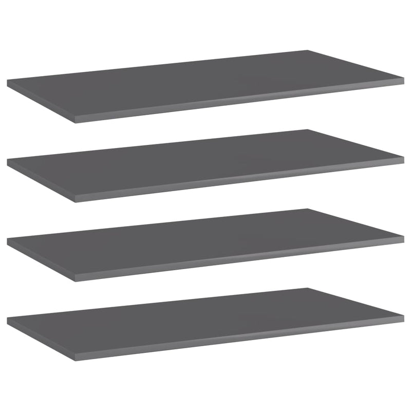 Wandschappen 40X30X1,5 Cm Bewerkt Hout Hoogglans Grijs