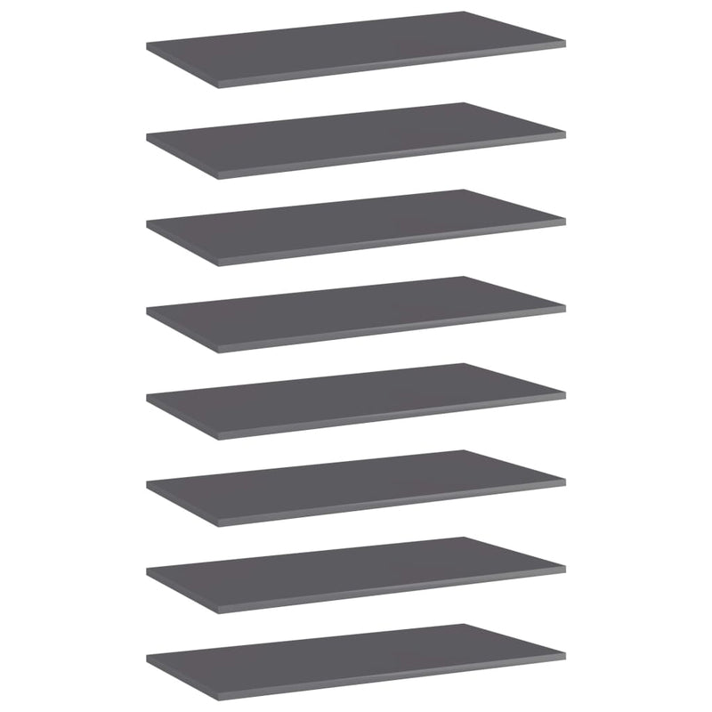 Wandschappen 40X30X1,5 Cm Bewerkt Hout Hoogglans Grijs