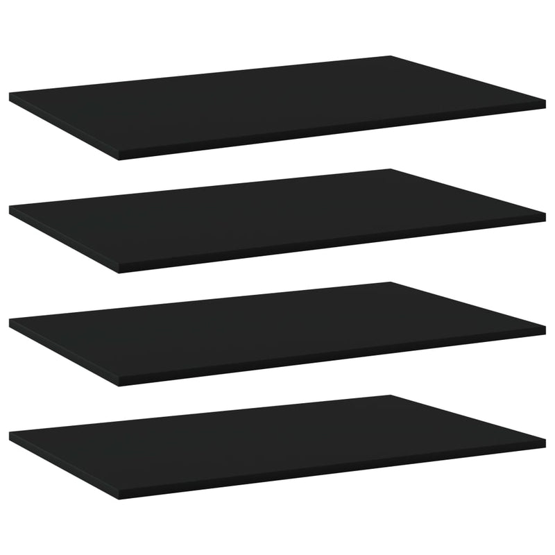 Wandschappen 40X10X1,5 Cm Bewerkt Hout Zwart