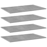 Wandschappen 40X10X1,5 Cm Bewerkt Hout Betongrijs