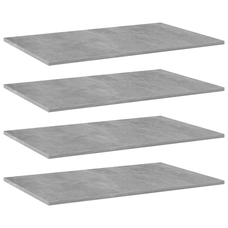 Wandschappen 40X10X1,5 Cm Bewerkt Hout Betongrijs