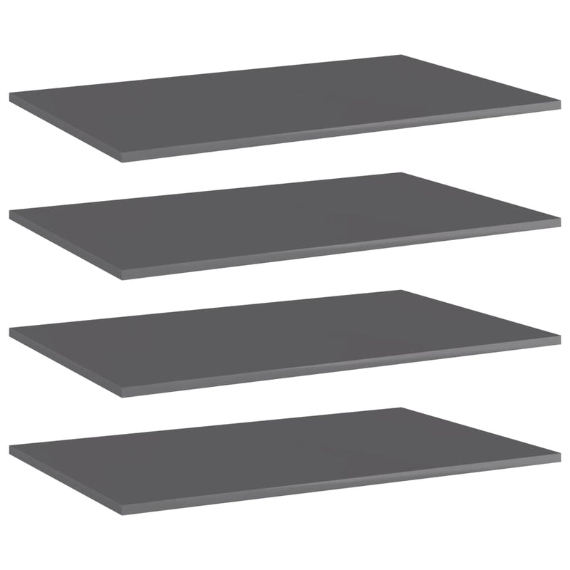 Wandschappen 40X30X1,5 Cm Bewerkt Hout Hoogglans Grijs