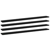 Wandschappen 40X10X1,5 Cm Bewerkt Hout Zwart