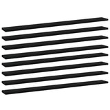 Wandschappen 40X10X1,5 Cm Bewerkt Hout Zwart