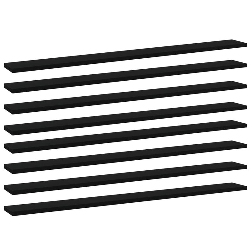 Wandschappen 40X10X1,5 Cm Bewerkt Hout Zwart