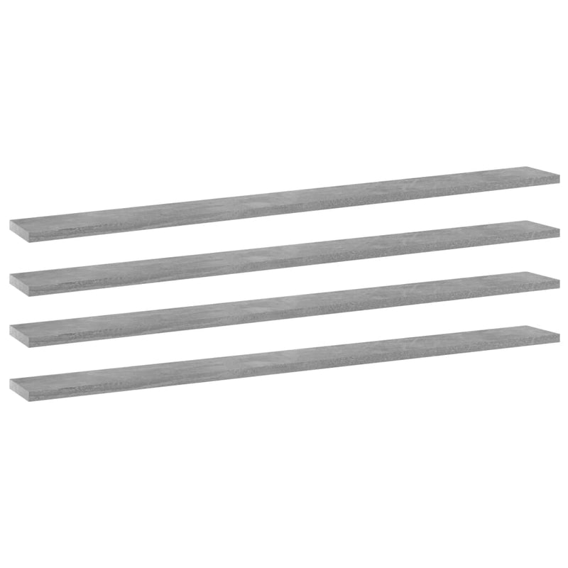 Wandschappen 40X10X1,5 Cm Bewerkt Hout Betongrijs