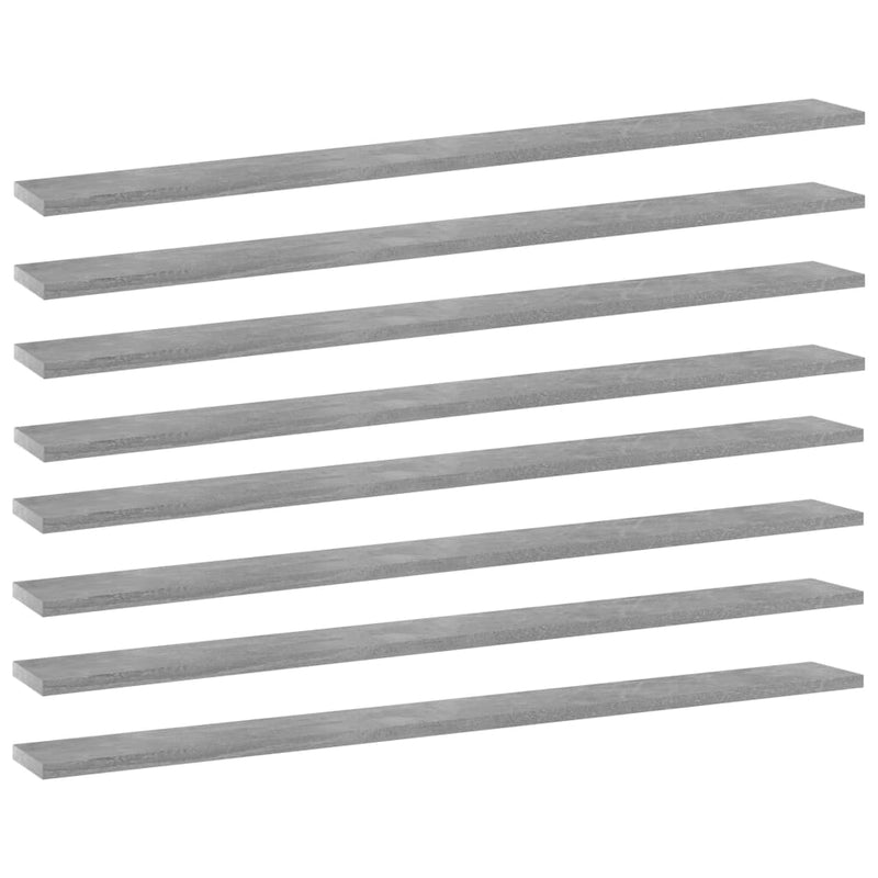 Wandschappen 40X10X1,5 Cm Bewerkt Hout Betongrijs
