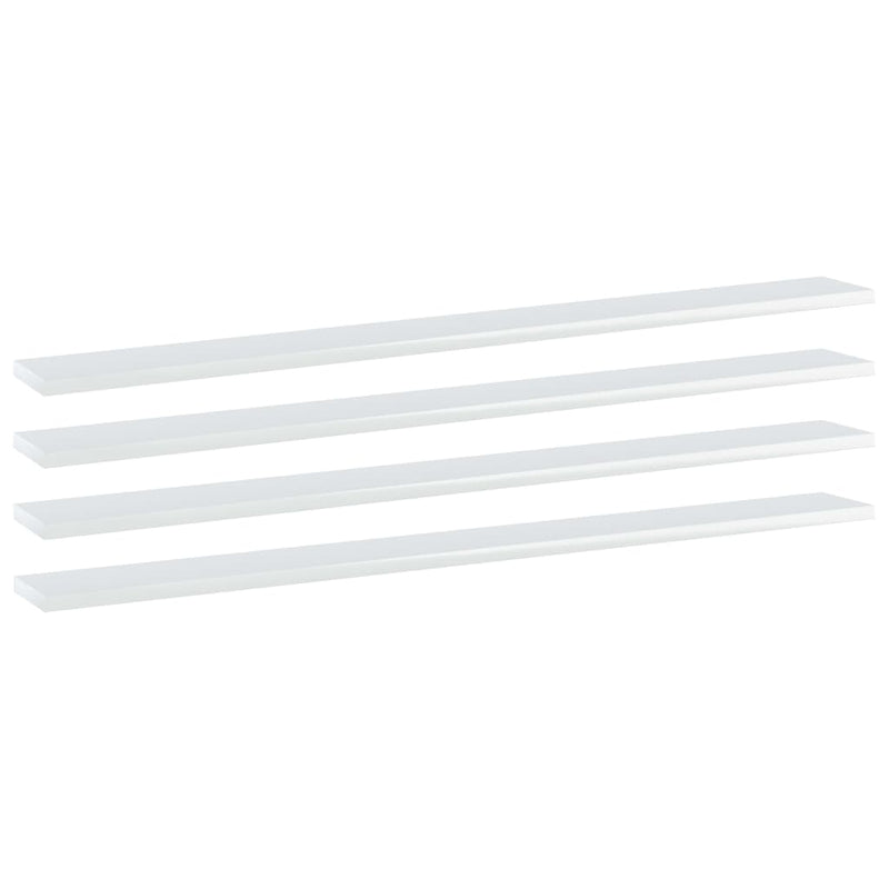 Wandschappen 40X20X1,5 Cm Bewerkt Hout Hoogglans Wit