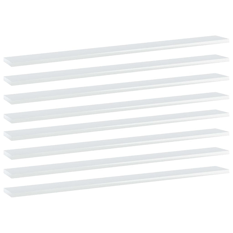 Wandschappen 40X20X1,5 Cm Bewerkt Hout Hoogglans Wit