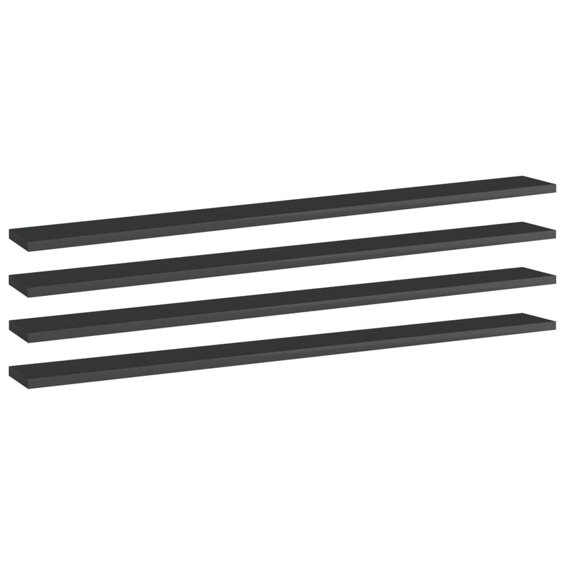 Wandschappen 40X50X1,5 Cm Bewerkt Hout Hoogglans Zwart
