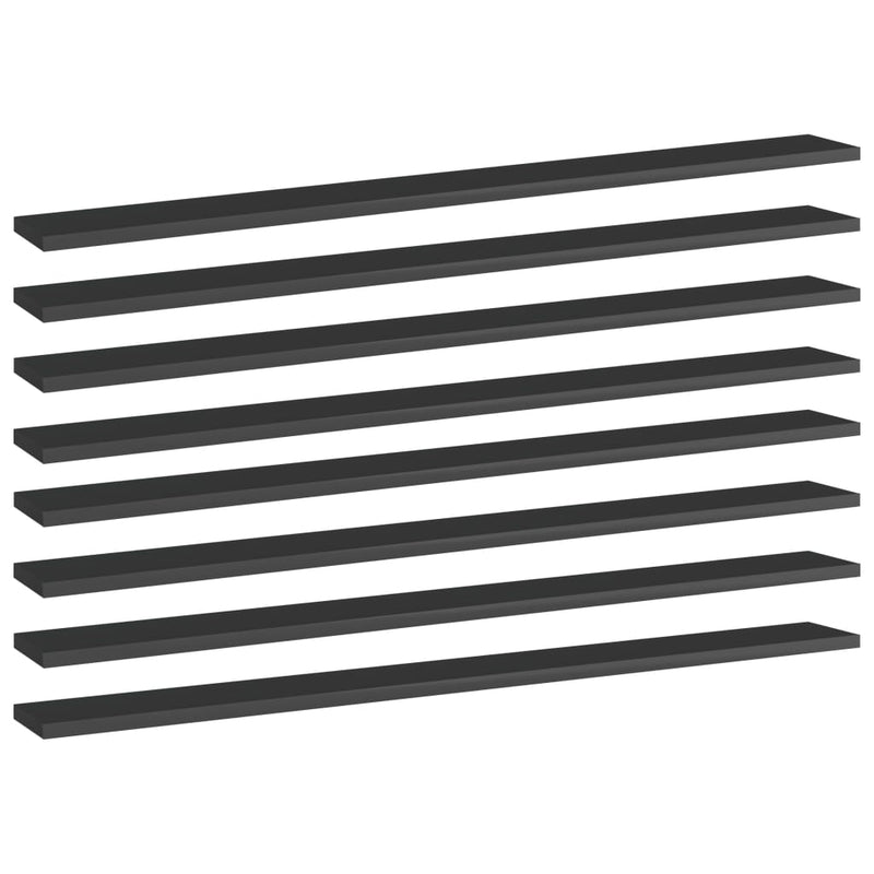 Wandschappen 40X50X1,5 Cm Bewerkt Hout Hoogglans Zwart