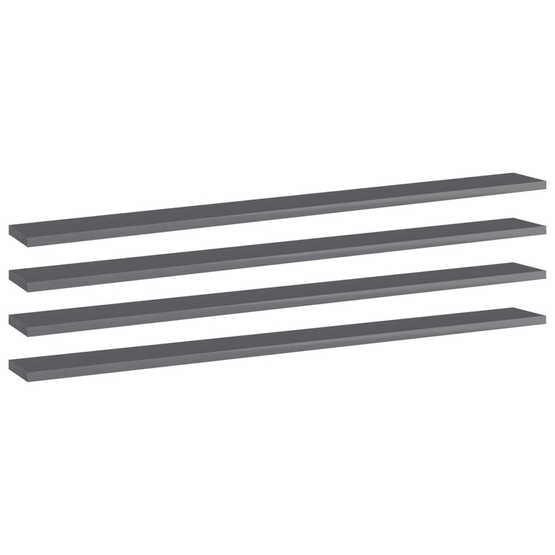 Wandschappen 40X30X1,5 Cm Bewerkt Hout Hoogglans Grijs