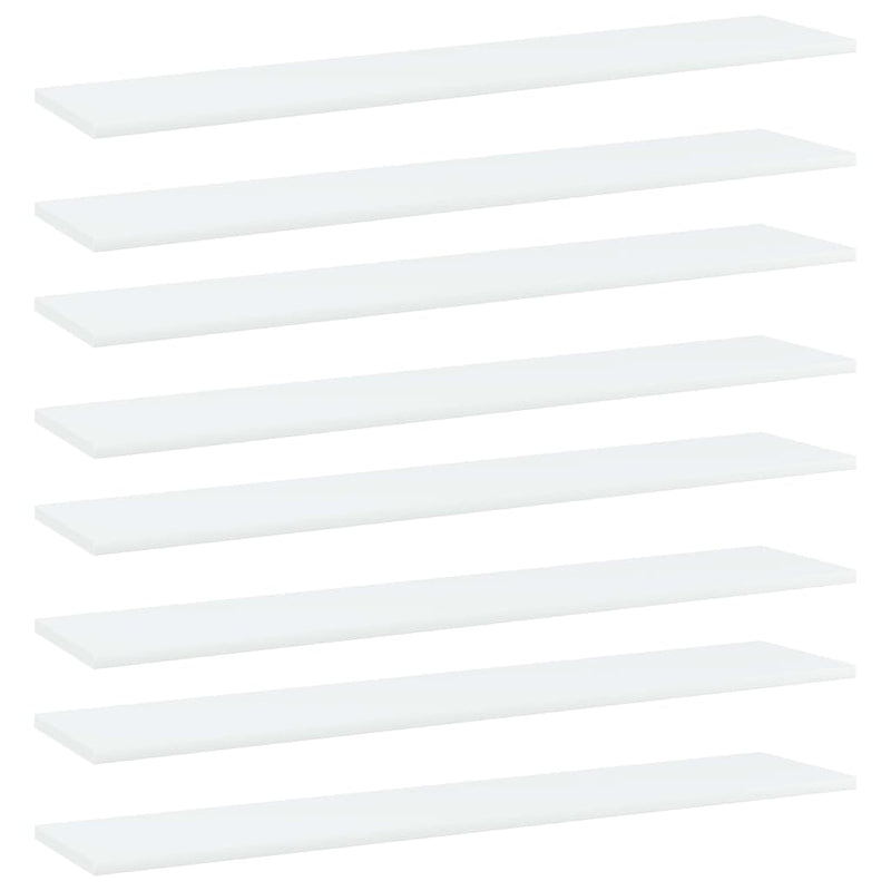 Wandschappen 40X10X1,5 Cm Bewerkt Hout Wit