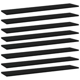 Wandschappen 40X10X1,5 Cm Bewerkt Hout Zwart