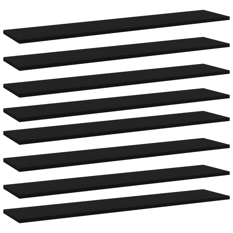 Wandschappen 40X10X1,5 Cm Bewerkt Hout Zwart
