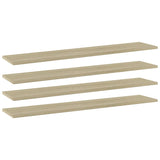Wandschappen 40X10X1,5 Cm Bewerkt Hout Kleurig Sonoma Eiken