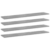 Wandschappen 40X10X1,5 Cm Bewerkt Hout Betongrijs