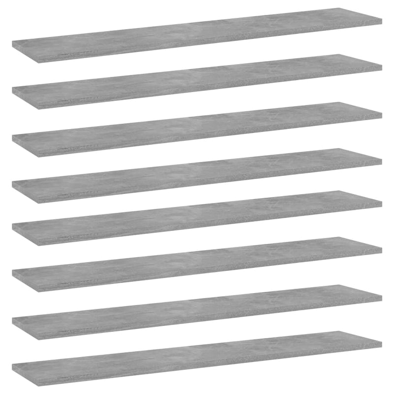 Wandschappen 40X10X1,5 Cm Bewerkt Hout Betongrijs