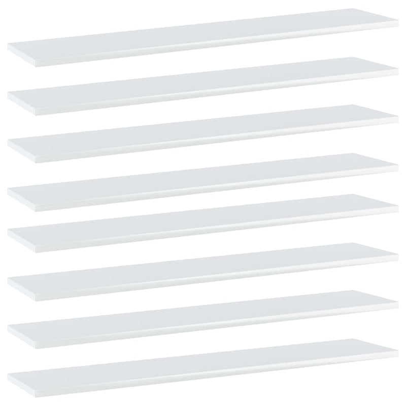 Wandschappen 40X20X1,5 Cm Bewerkt Hout Hoogglans Wit